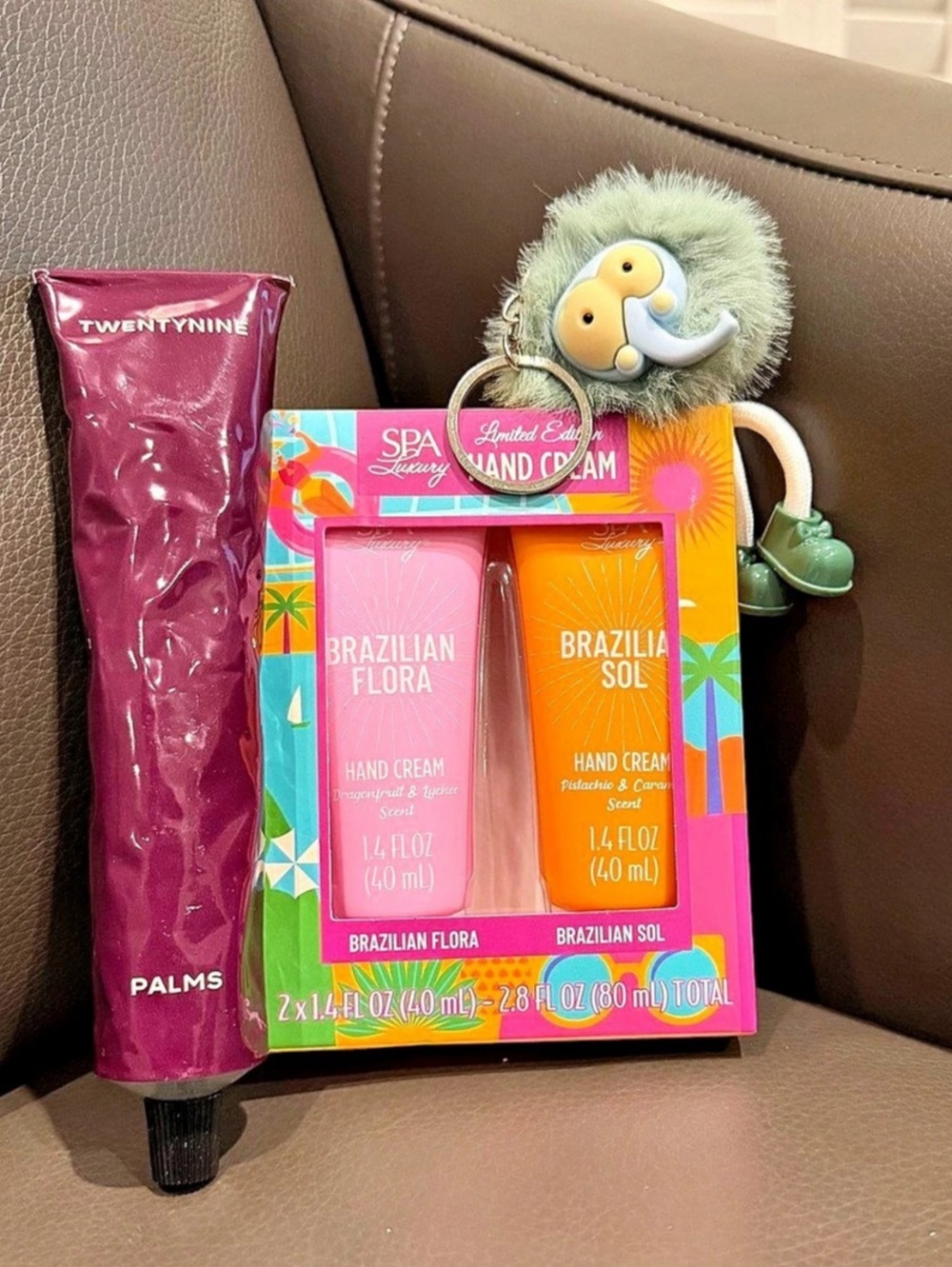Brazilian Flora Hand Cream Set, Twenty Nine Palms Mesa Hand Cream & Keychain